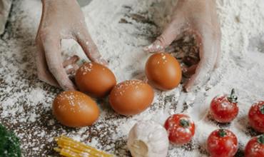 Rustic egg cup style