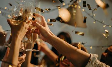 Types of wine and champagne glasses