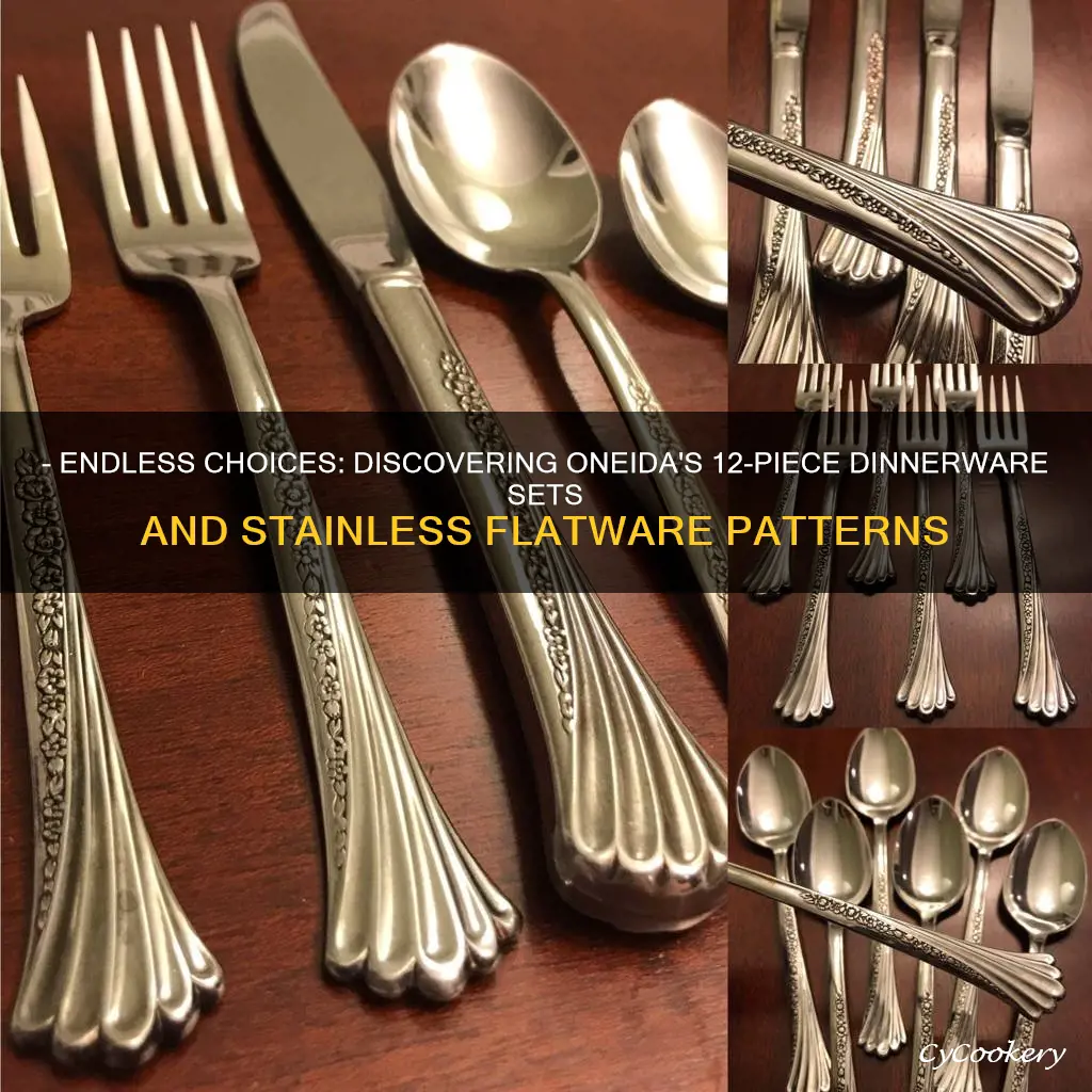 12 piece dinnerware set oneida stainless flatware patterns