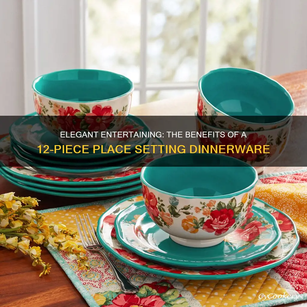 12 piece place setting dinnerware