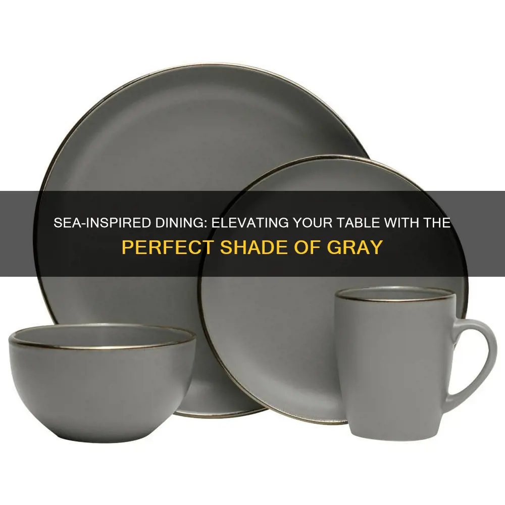 16 piece dinnerware set in sea salt gray