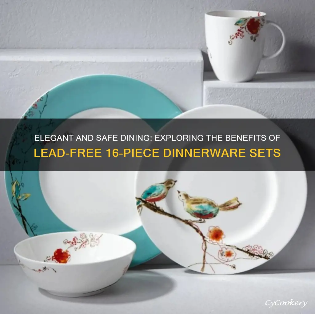 16 piece dinnerware set lead free