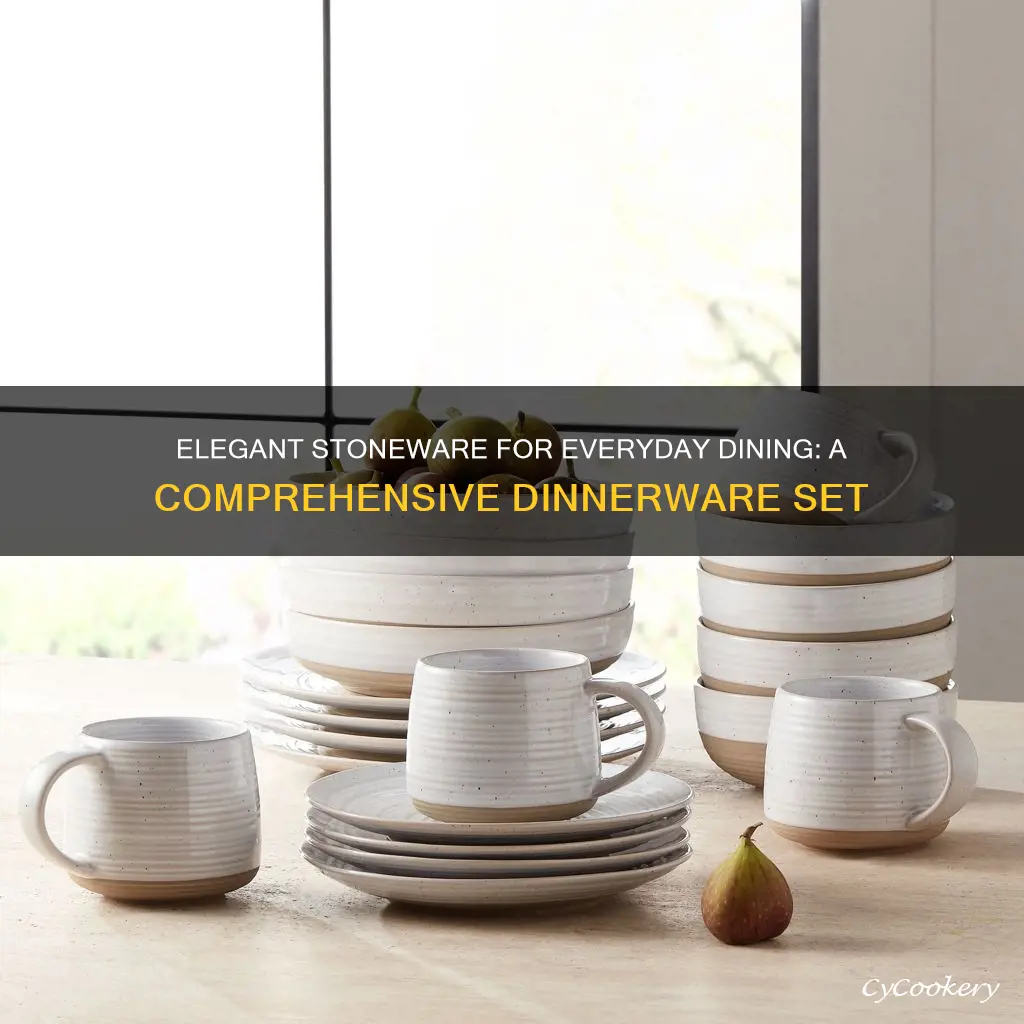 16 piece dinnerware set stoneware