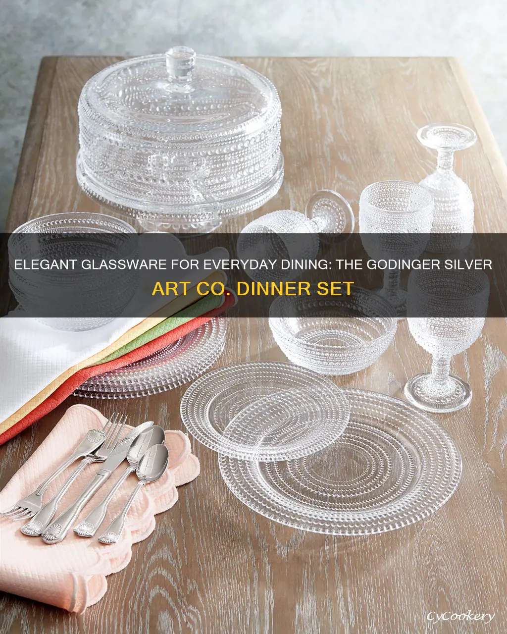 16 piece glass dinnerware set godinger silver art co