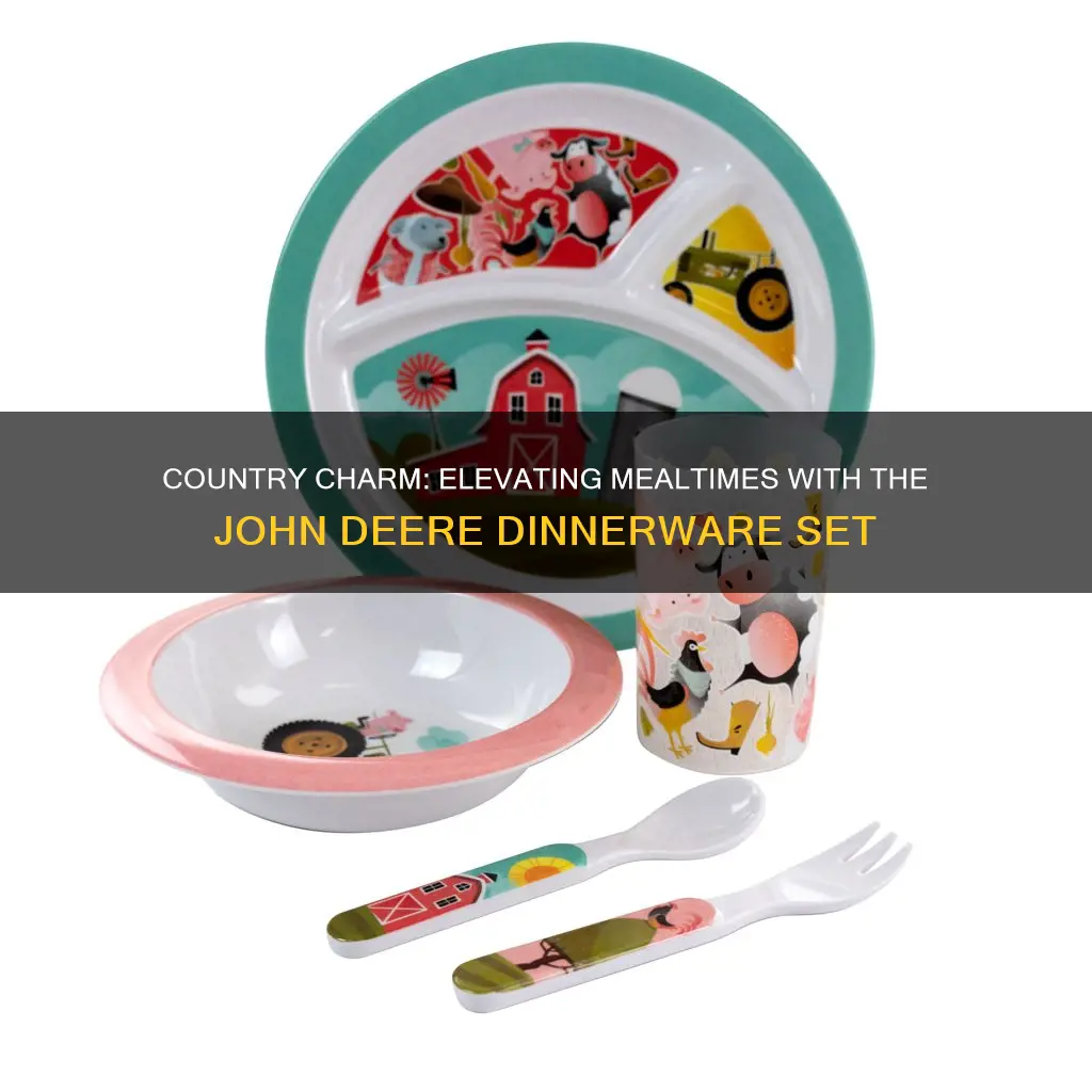 16 piece john deere dinnerware set