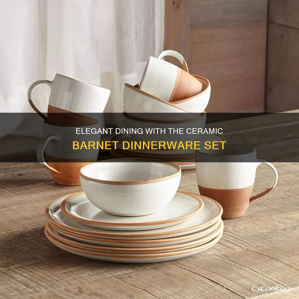 16pc ceramic barnet dinnerware set