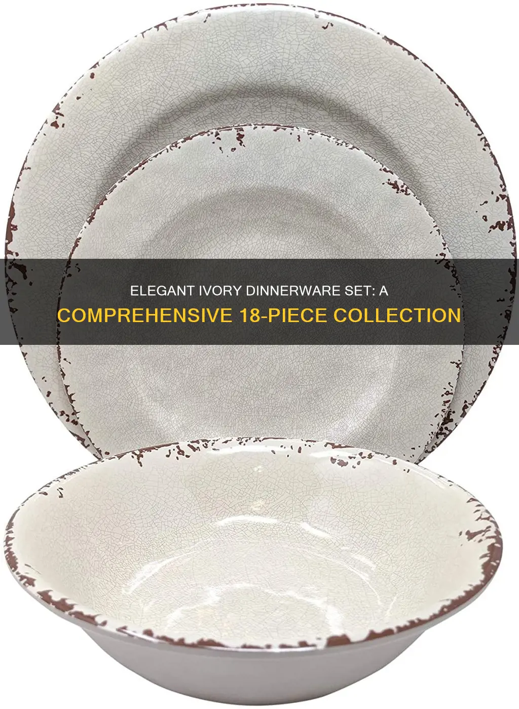 18 piece melamine dinnerware set medallion pattern ivory