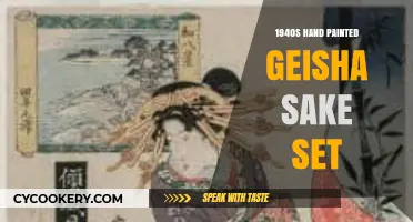 Elegant 1940s Hand-Painted Geisha Sake Set: A Timeless Treasure