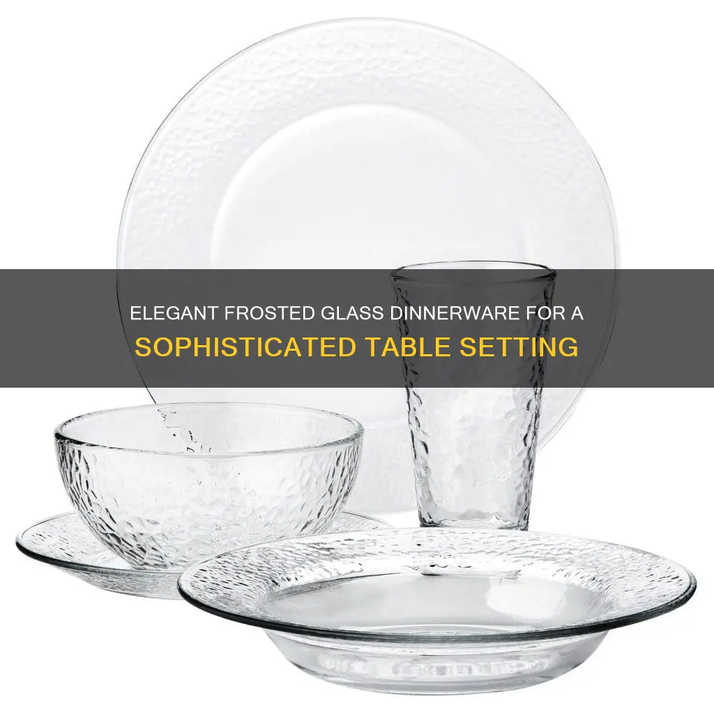 20 piece frosted glass dinnerware set