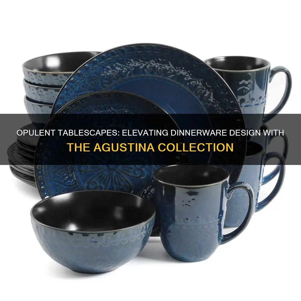 222 fifth agustina opulent blue 16 piece dinnerware set