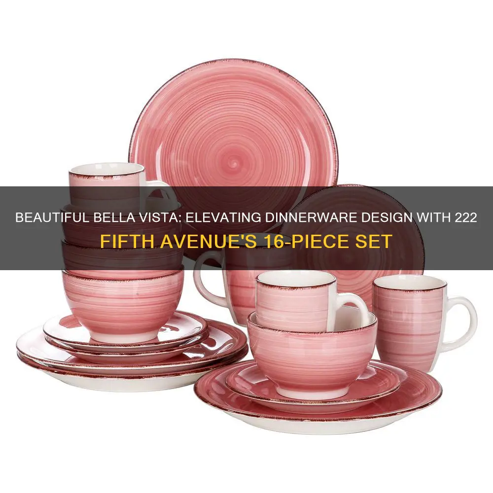 222 fifth avenue bella vista 16 piece dinnerware set