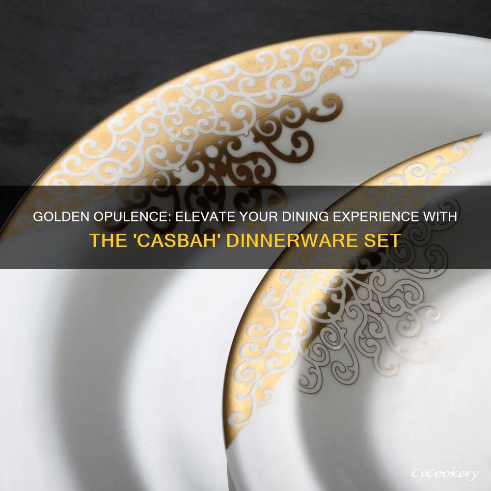 222 fifth casbah 16 piece dinnerware set gold