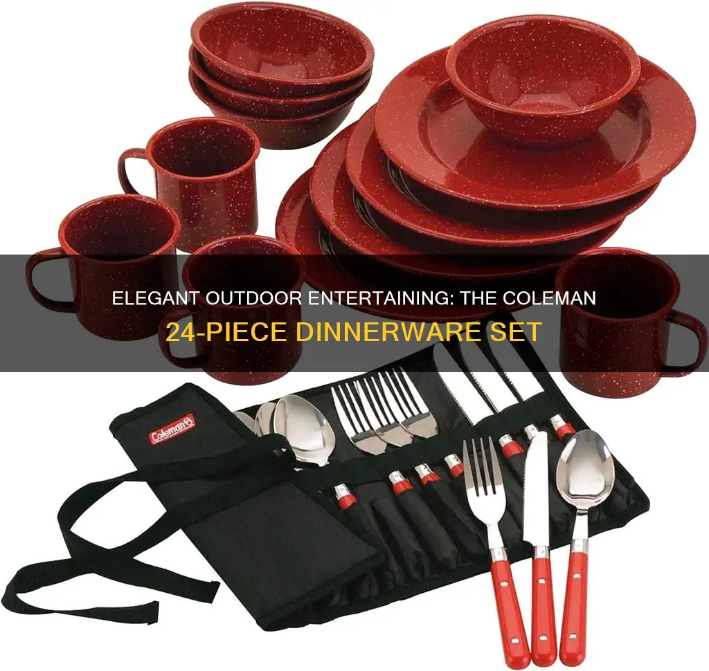 24 piece coleman dinnerware set