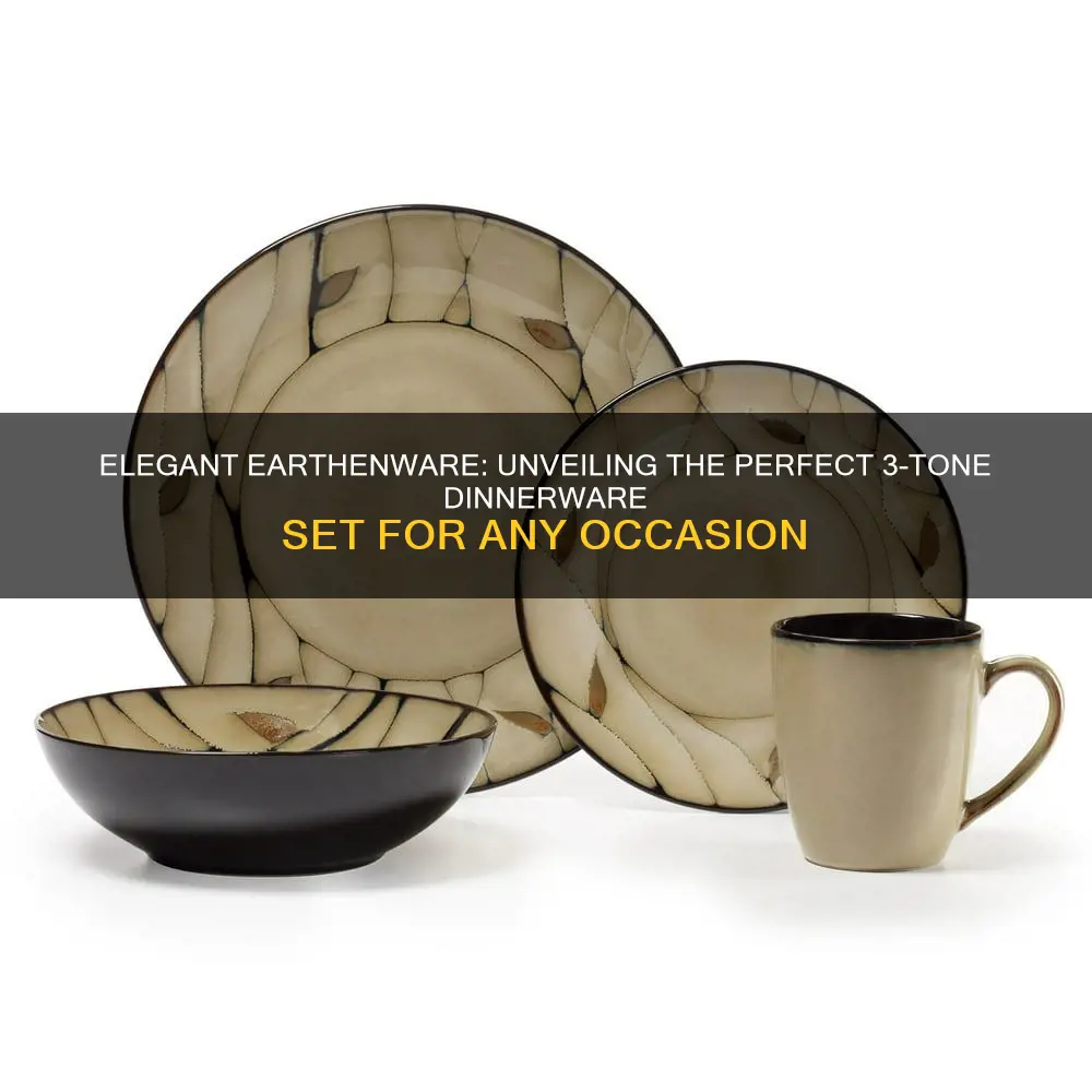 3 tone dinnerware set