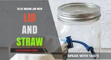 Eco-Friendly Mason Jar: 32 oz with Lid and Straw for Drinks