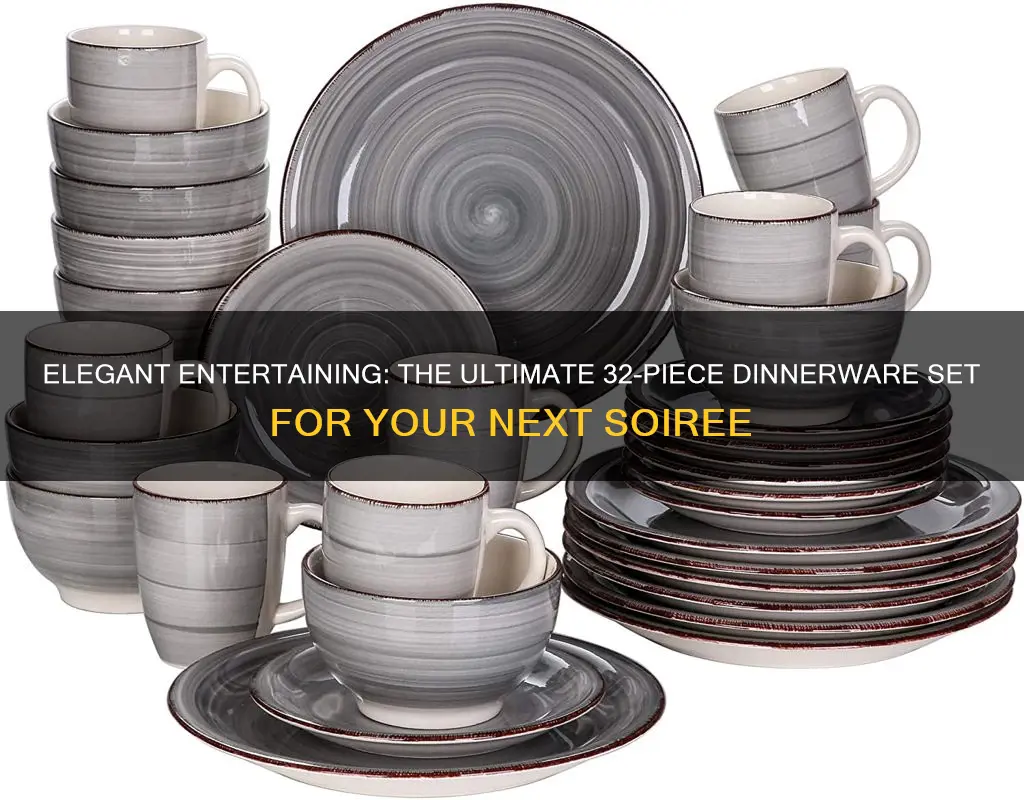 32 peice dinnerware set for party