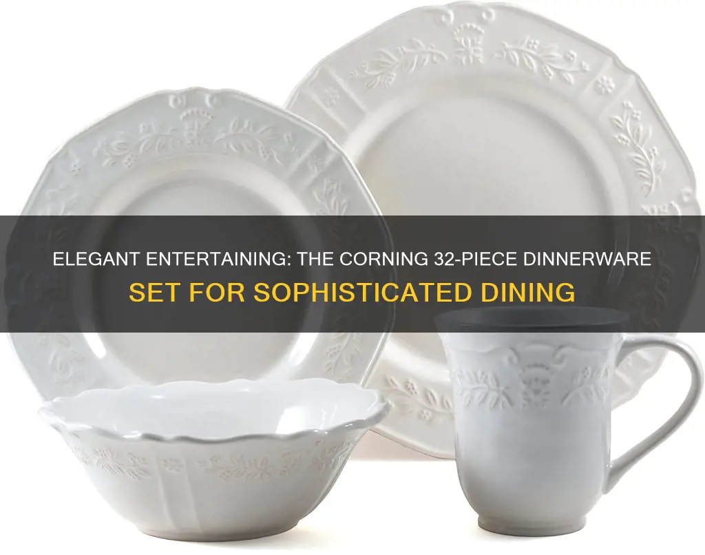 32 piece dinnerware set corning