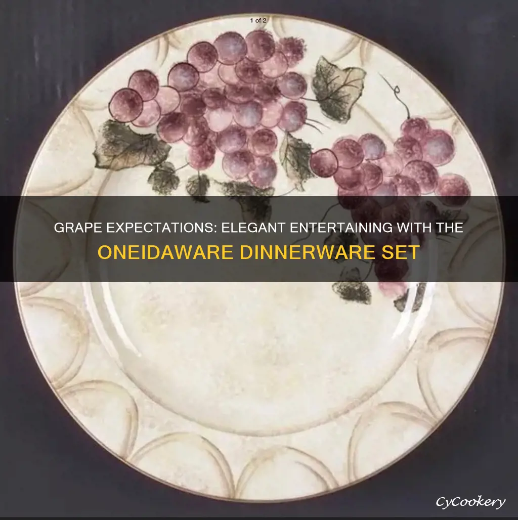 32 piece grape leaf oneidaware dinnerware set