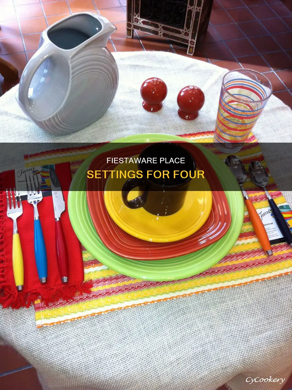 4 piece place setting fiestaware