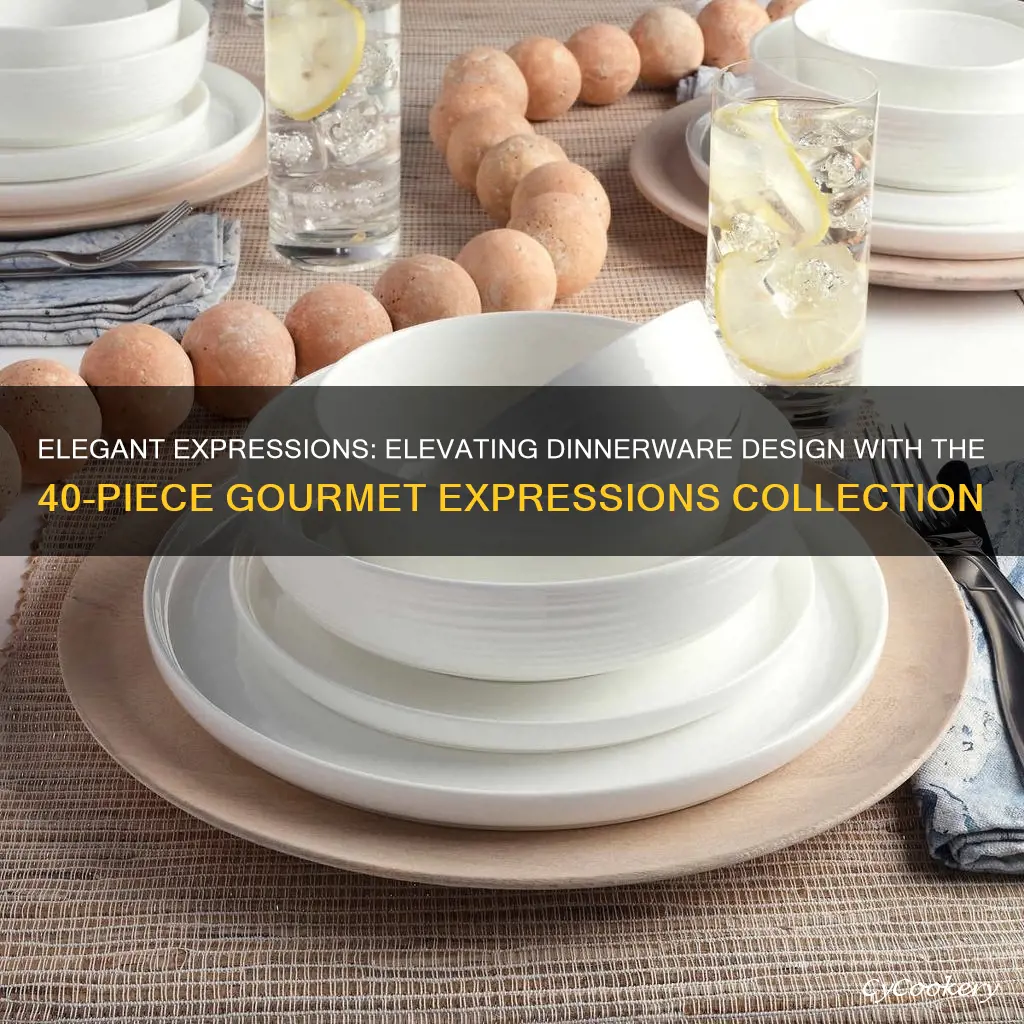 40 piece gourmet expressions dinnerware set