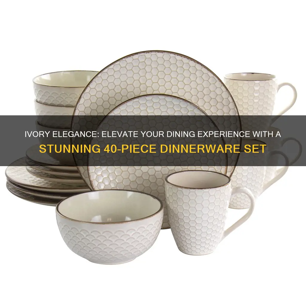 40 piece ivory dinnerware set