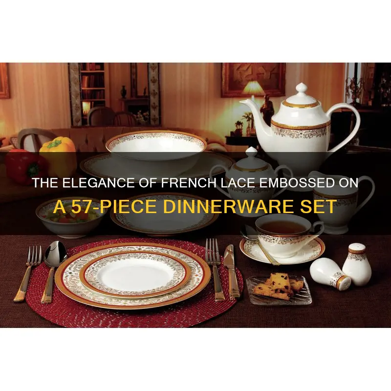 57 piece dinnerware set french lace