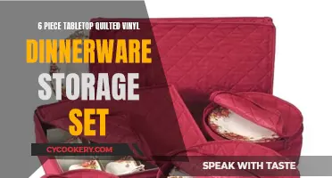 Stylish Storage: Tabletop Quilted Vinyl Dinnerware Solution