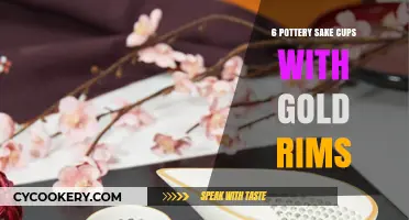 Elegant Gold-Rimmed Sake Cups: 6 Stunning Pottery Designs