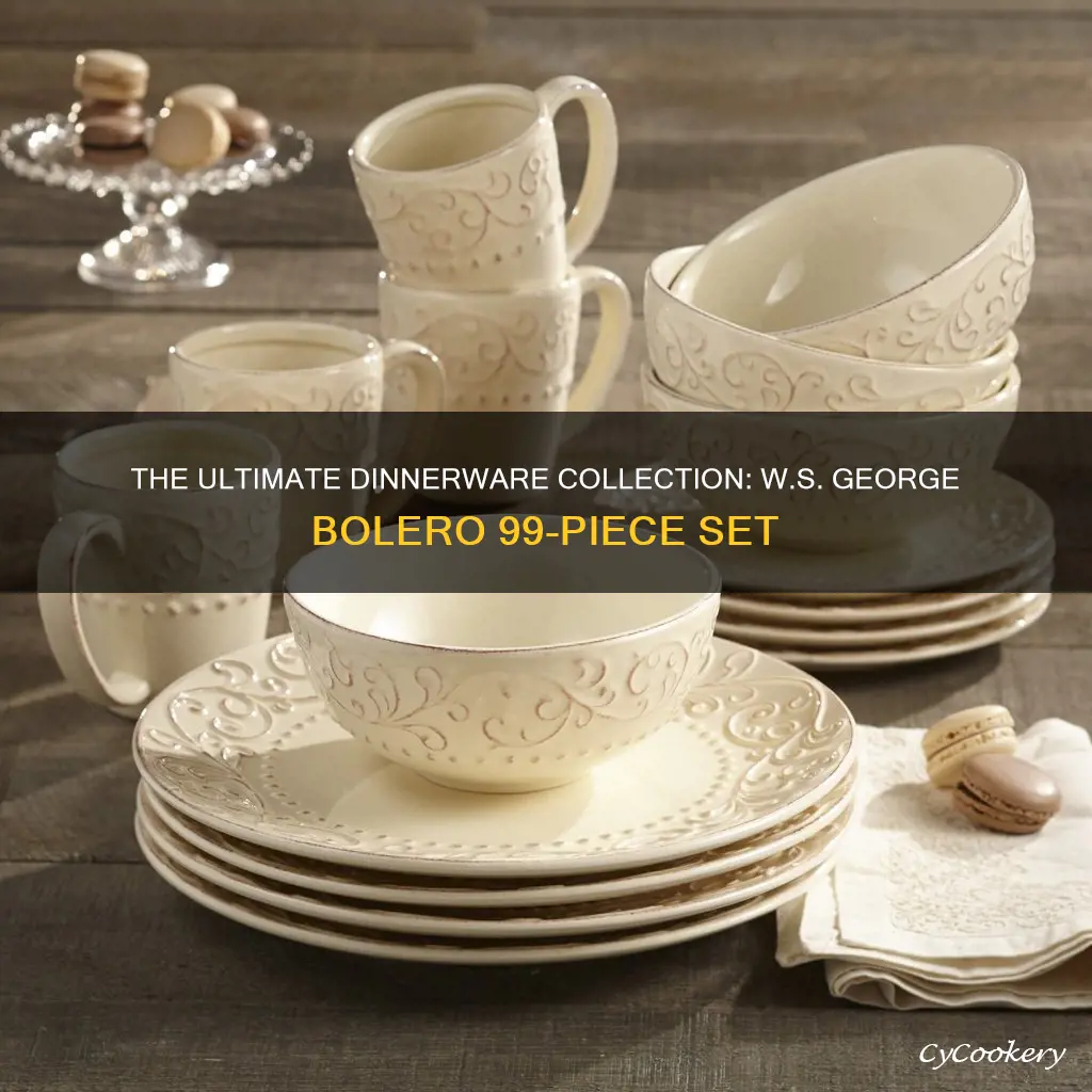 99 piece set w s george bolero dinnerware