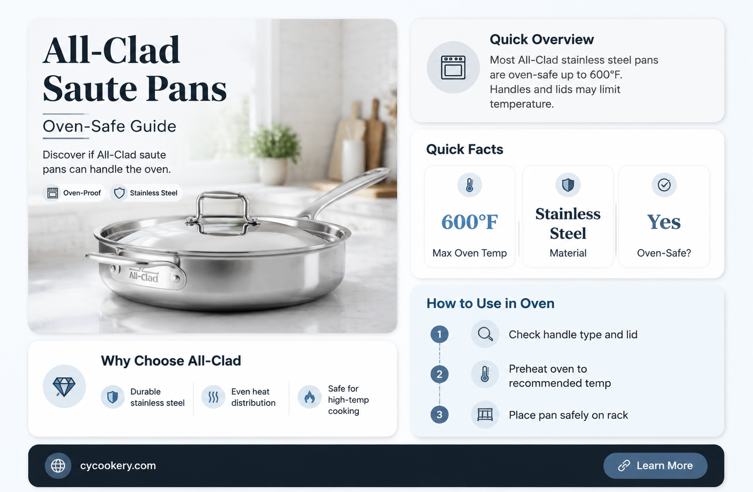 are all clad saute pans oven proof