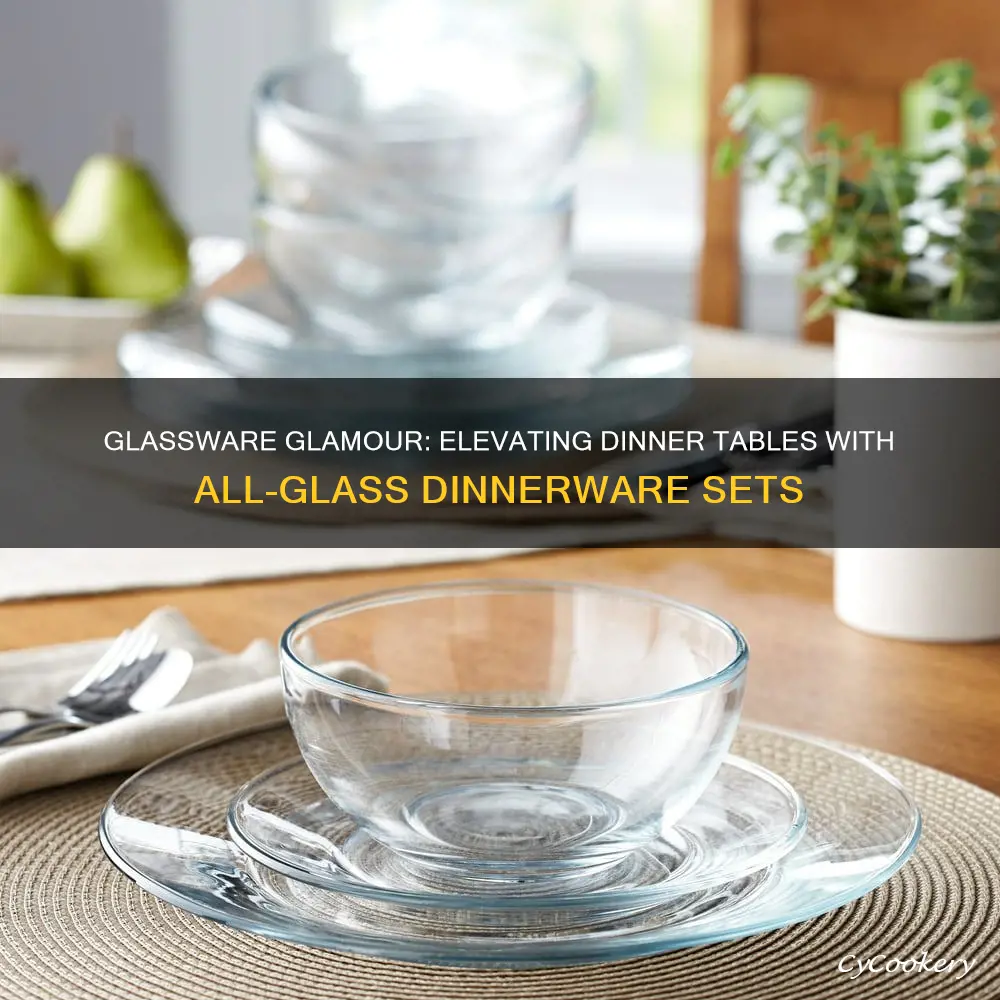 all glass dinnerware set