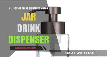 Square Glass Yorkshire Mason Jar Drink Dispenser: Stylish & Functional Beverage Solution