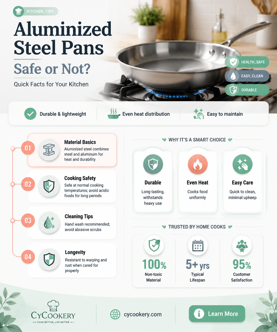 are aluminized steel pans safe