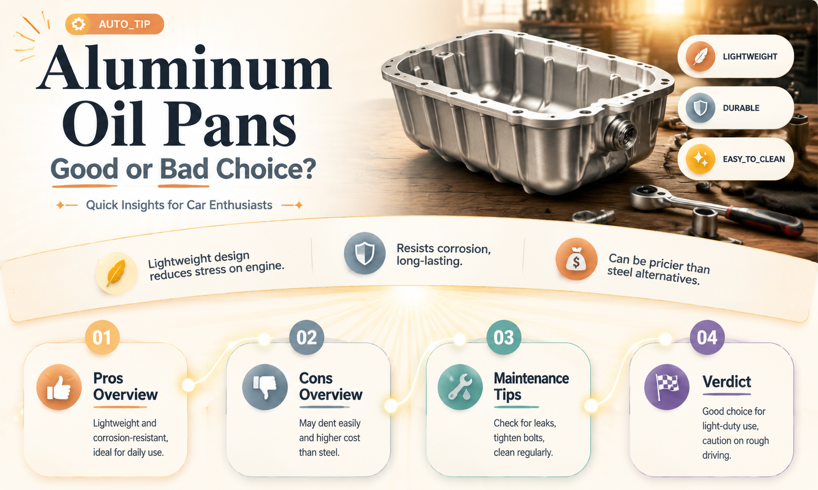 are aluminum oil pans ok