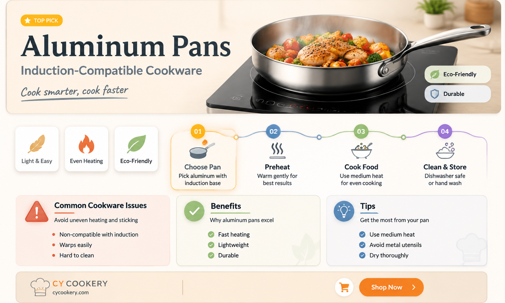 are alumunuum pans induction compatable