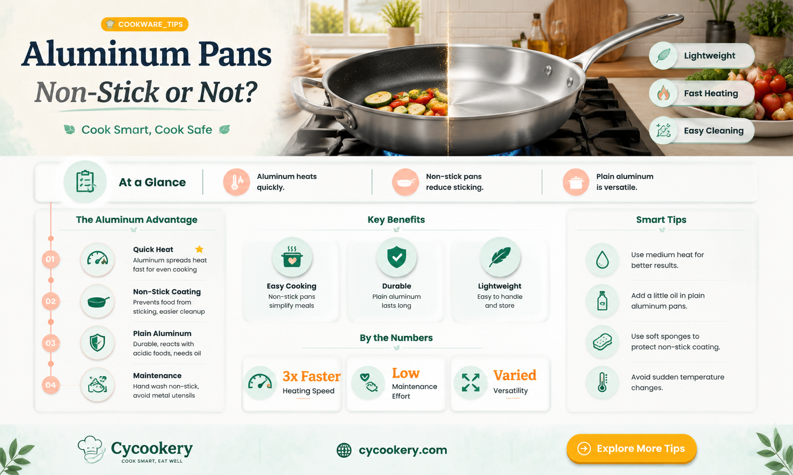are aluminum pans non stick