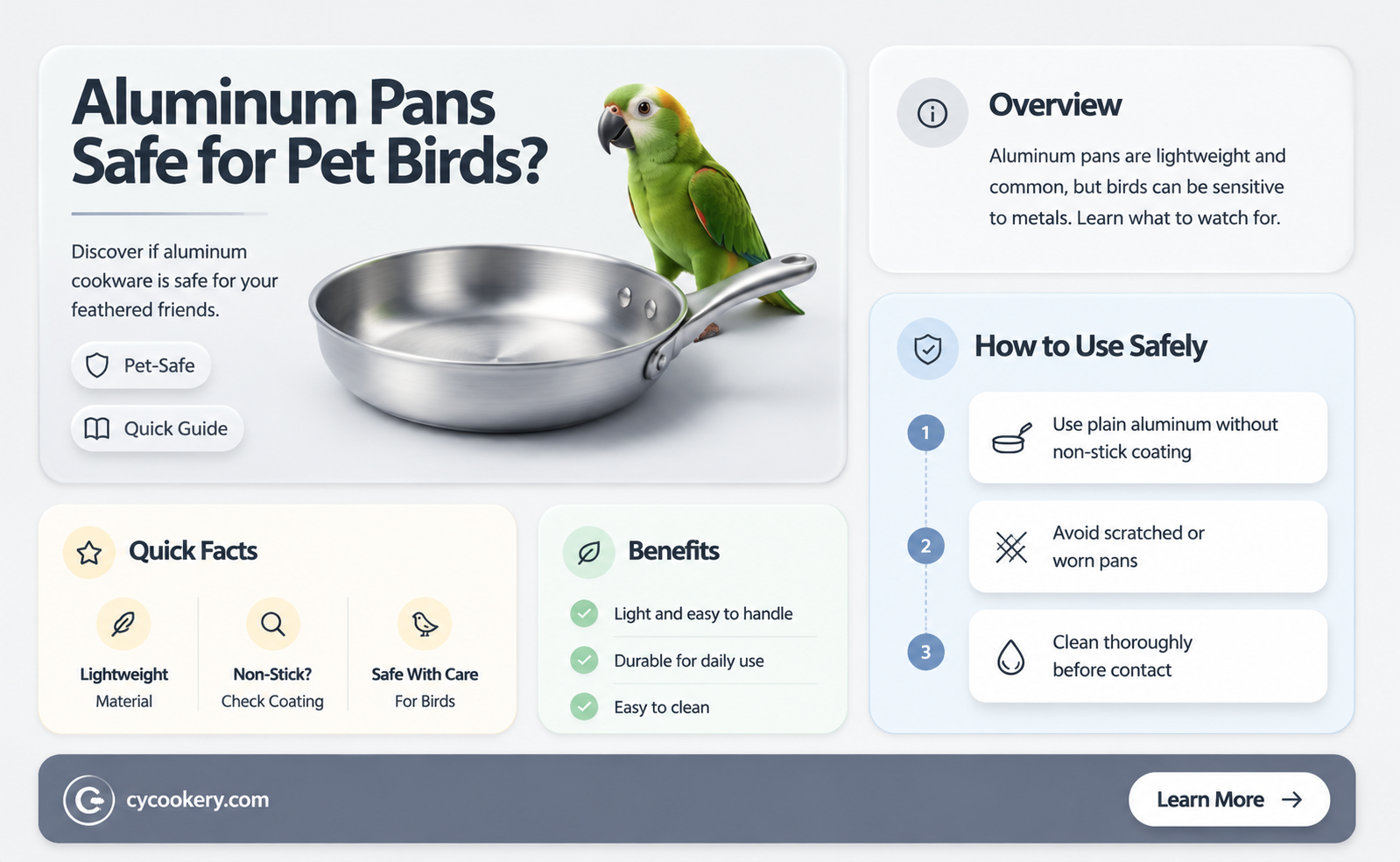 are aluminum pans safe for birds