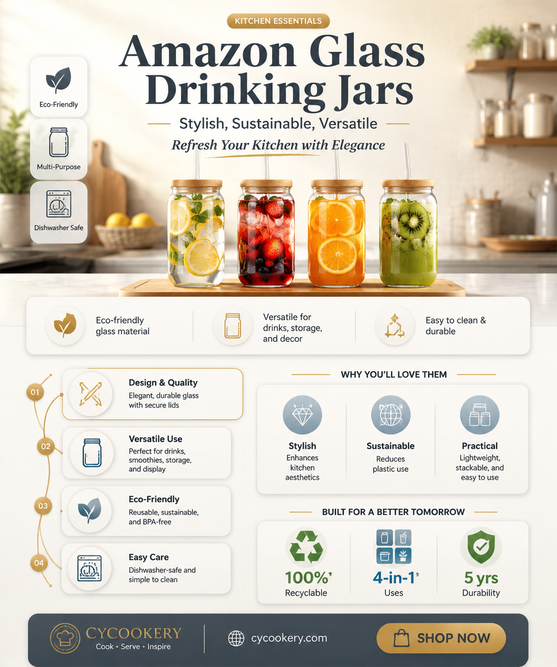 amazon glass drinking jars