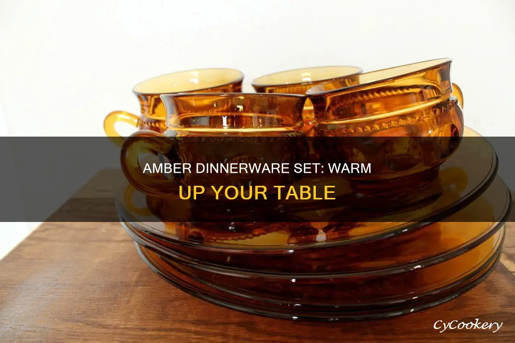 amber dinnerware set