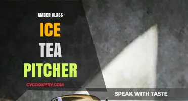 Elegant Amber Glass Pitcher: Perfect for Brewing and Serving Iced Tea