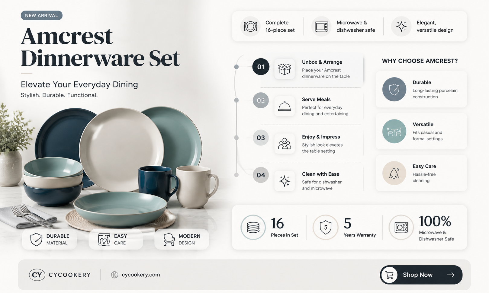amcrest dinnerware set