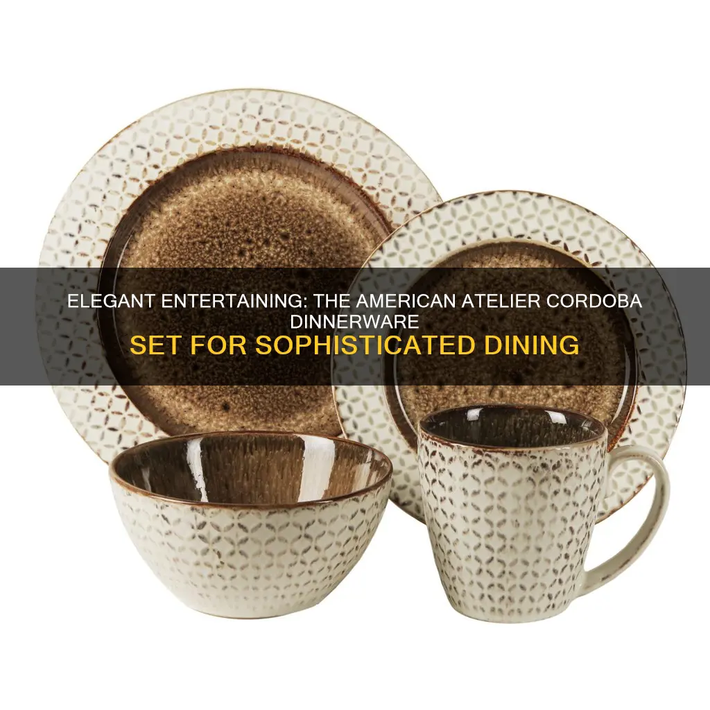 american atelier 16 piece cordoba dinnerware set