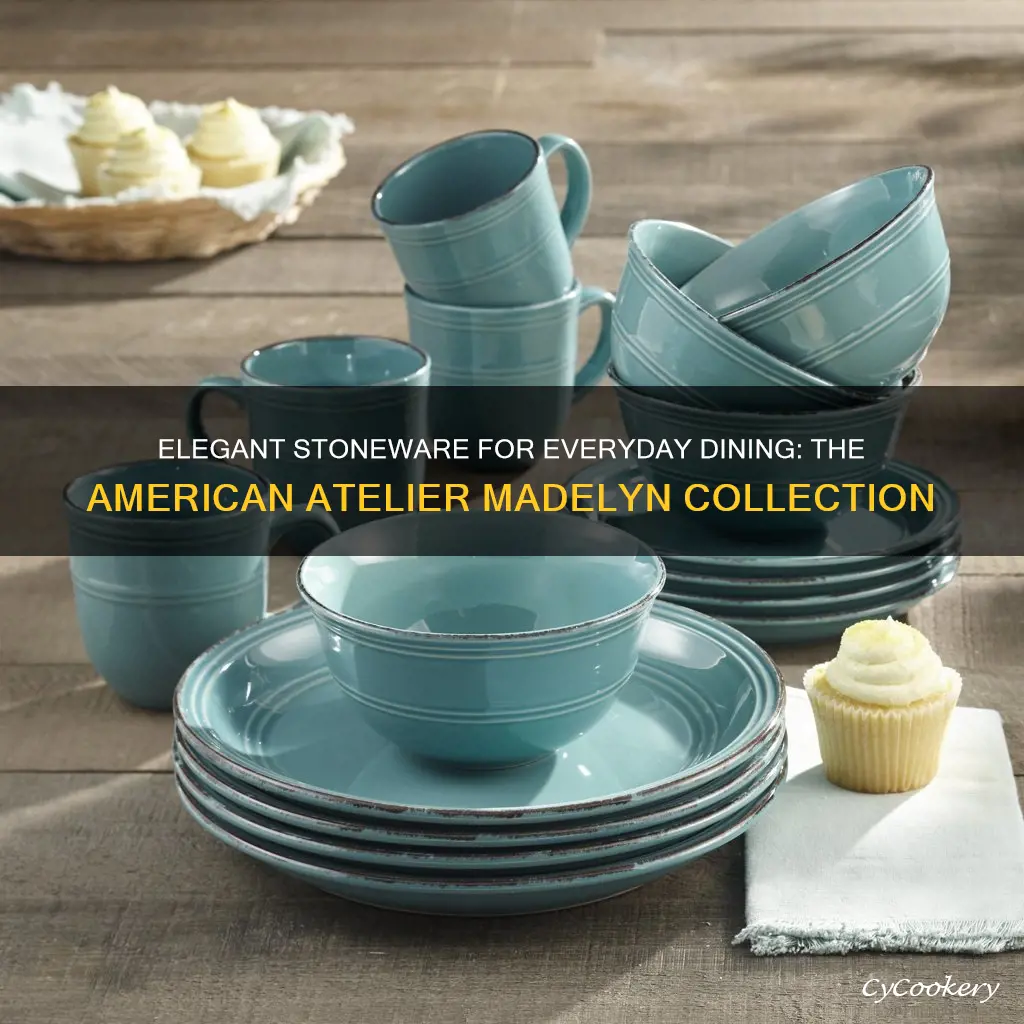 american atelier 16pc stoneware madelyn dinnerware set