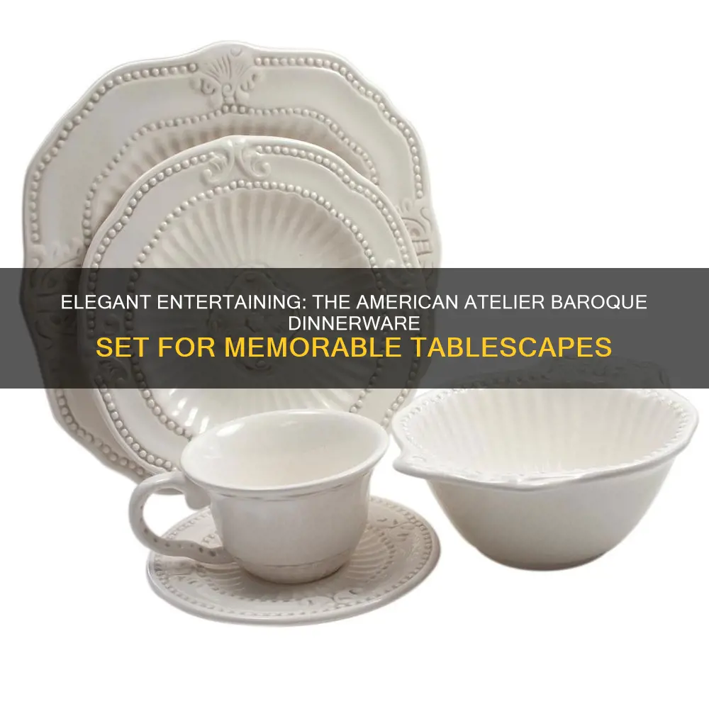 american atelier baroque 20 pc dinnerware set cream