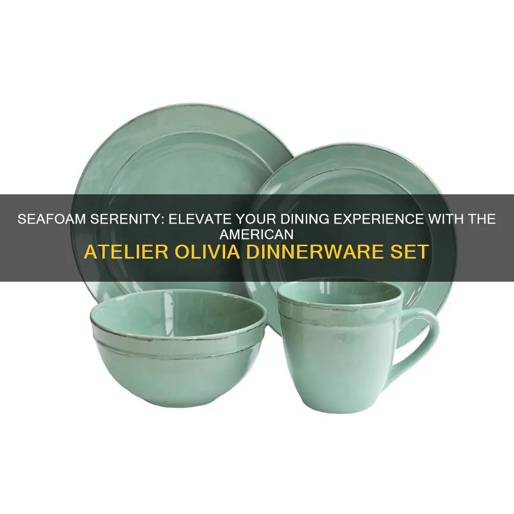 american atelier olivia round 16 piece dinnerware set seafoam