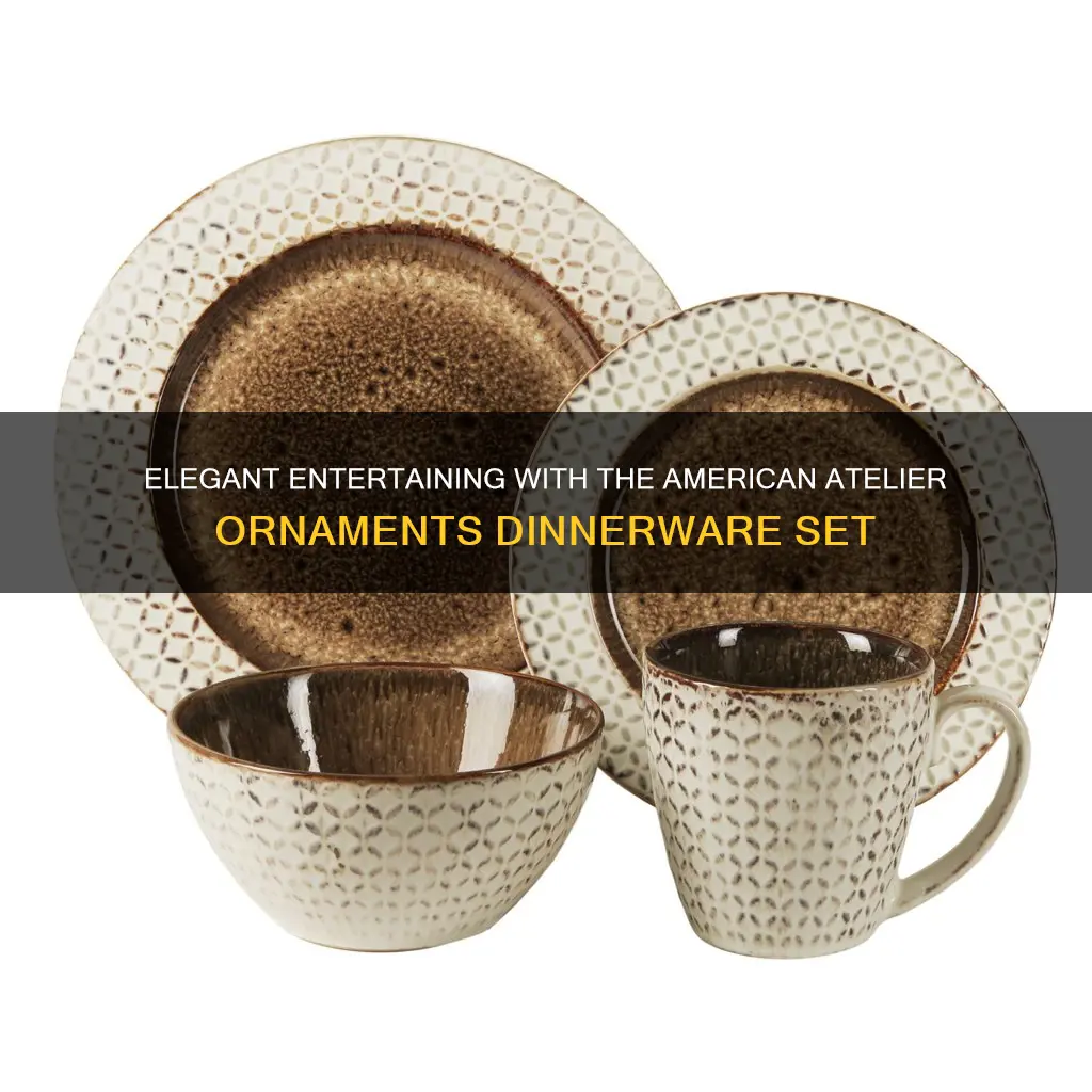 american atelier ornaments 16 piece dinnerware set