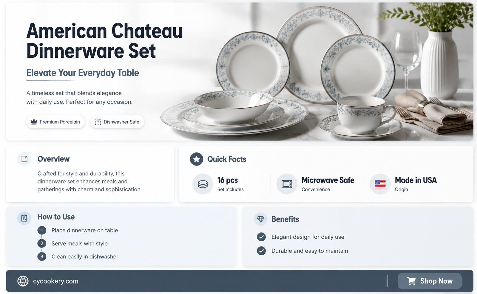 american chateau dinnerware set