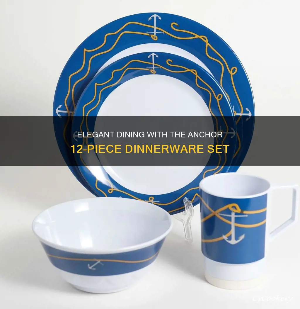 anchor 12 piece dinnerware set