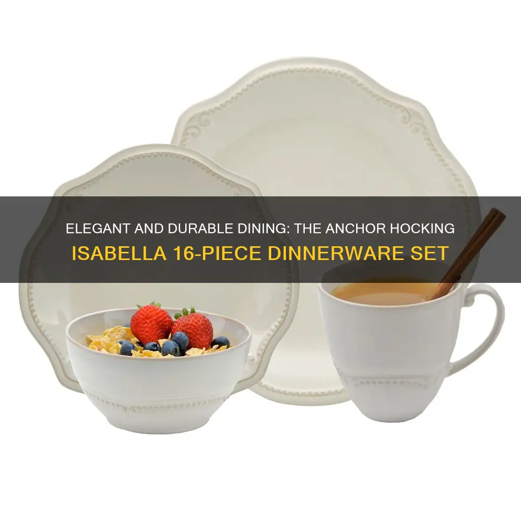 anchor hocking isabella 16 pc dinnerware set