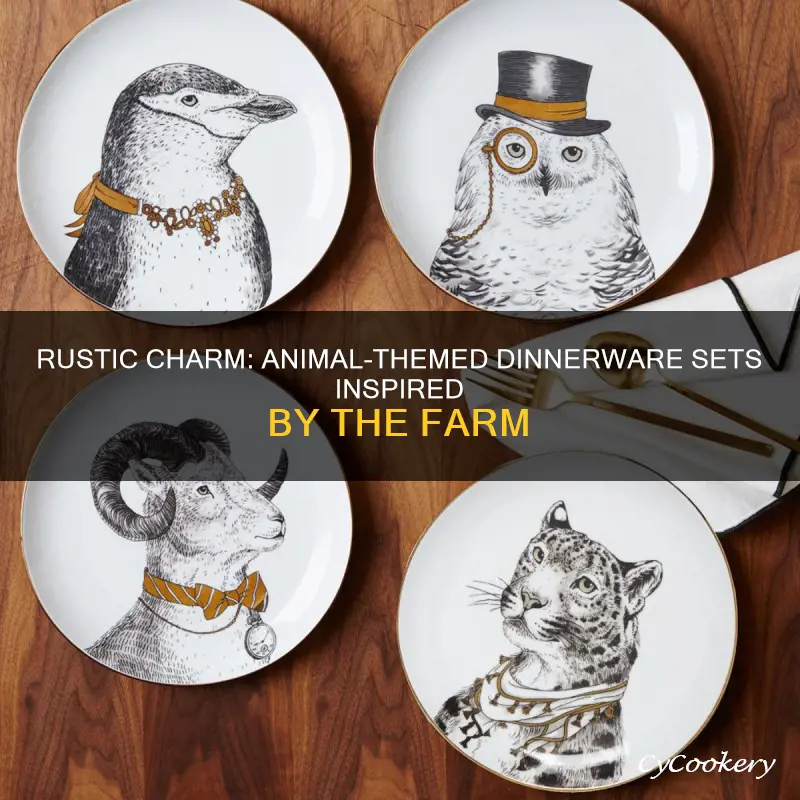 animal dinnerware sets farm